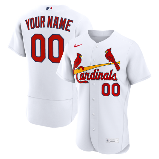 St. Louis Cardinals Nike Home Authentic Custom Jersey - White Team Jersey Sports Fan Apparel