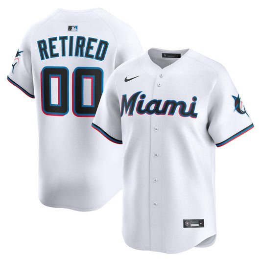 Miami Marlins Nike Home Limited Pick - A - Player Retired Roster Jersey - White Team Jersey Sports Fan Apparel