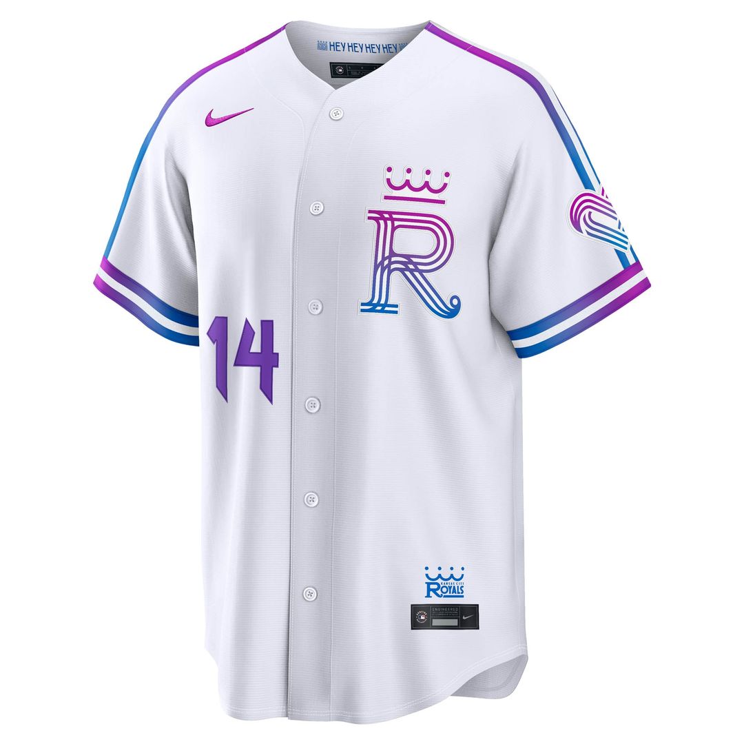 Kansas City Royals Jac Caglianone Nike 2026 City Connect Stadium Jersey - White Team Jersey Sports Fan Apparel