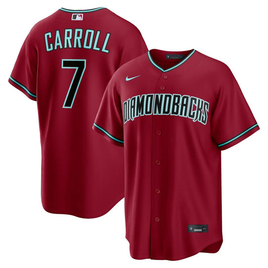Arizona Diamondbacks Corbin Carroll Nike Alternate 2 Replica Jersey - Crimson Team Jersey Sports Fan Apparel