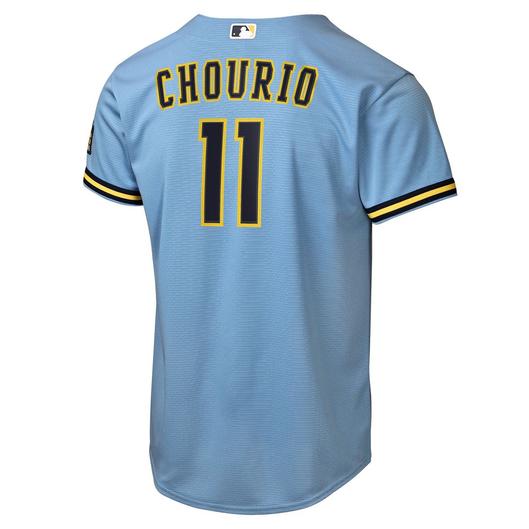Milwaukee Brewers Jackson Chourio Nike Youth Road Stadium Jersey - Powder Blue Team Jersey Sports Fan Apparel