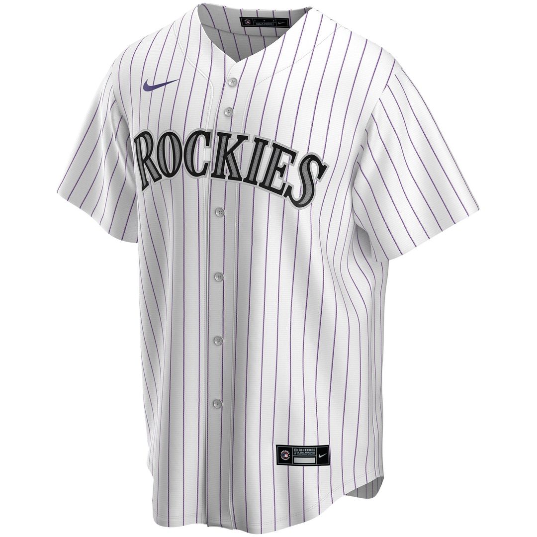 Colorado Rockies Nike Home Replica Custom Jersey - White Team Jersey Sports Fan Apparel