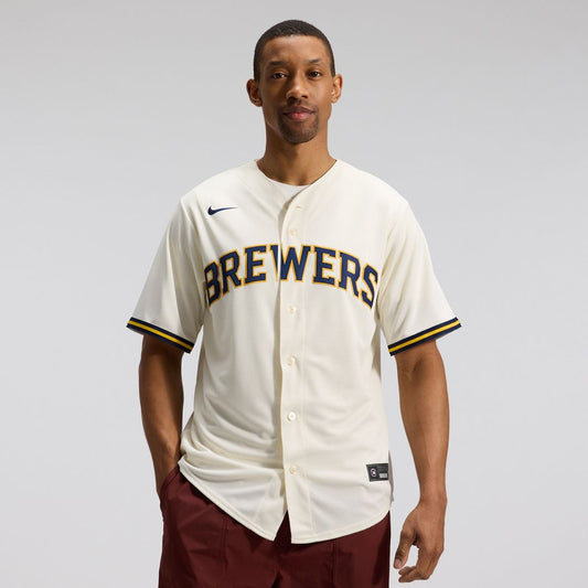 Milwaukee Brewers Nike Home Replica Team Jersey - Cream Team Jersey Sports Fan Apparel