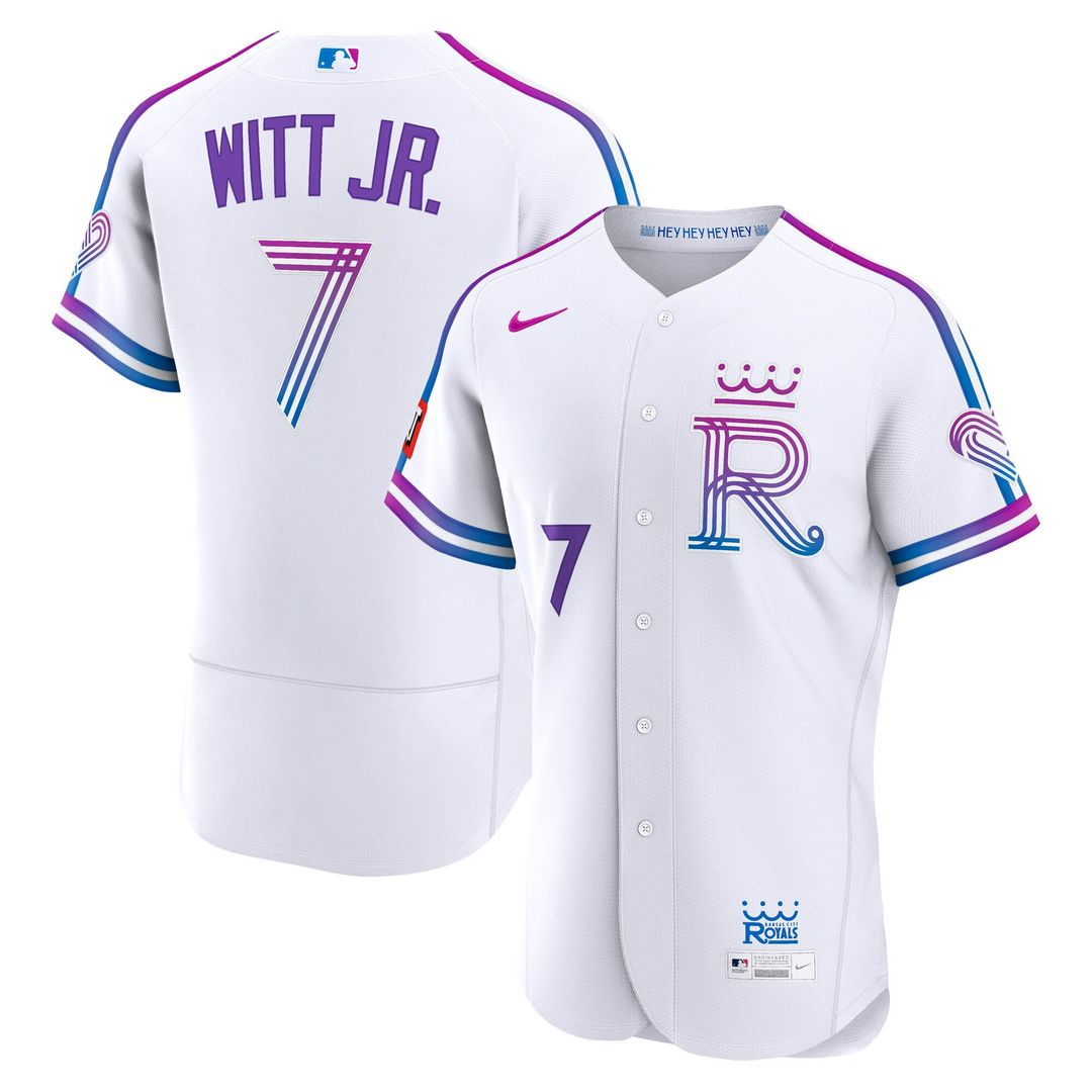 Kansas City Royals Bobby Witt Jr. Nike 2026 City Connect Authentic Sponsor Patch Jersey - White Team Jersey Sports Fan Apparel