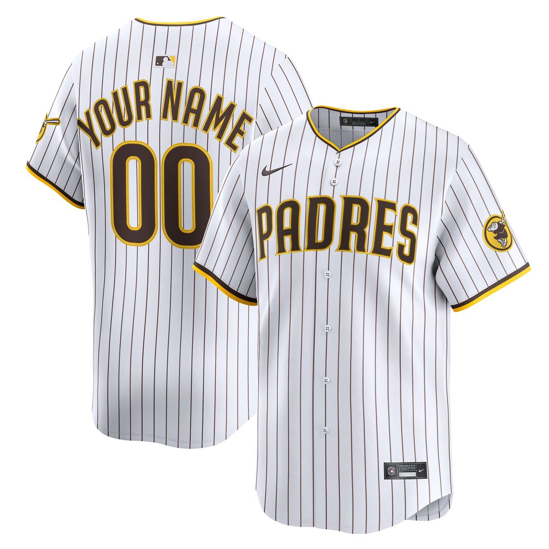 San Diego Padres Nike Home Limited Custom Jersey - White Team Jersey Sports Fan Apparel