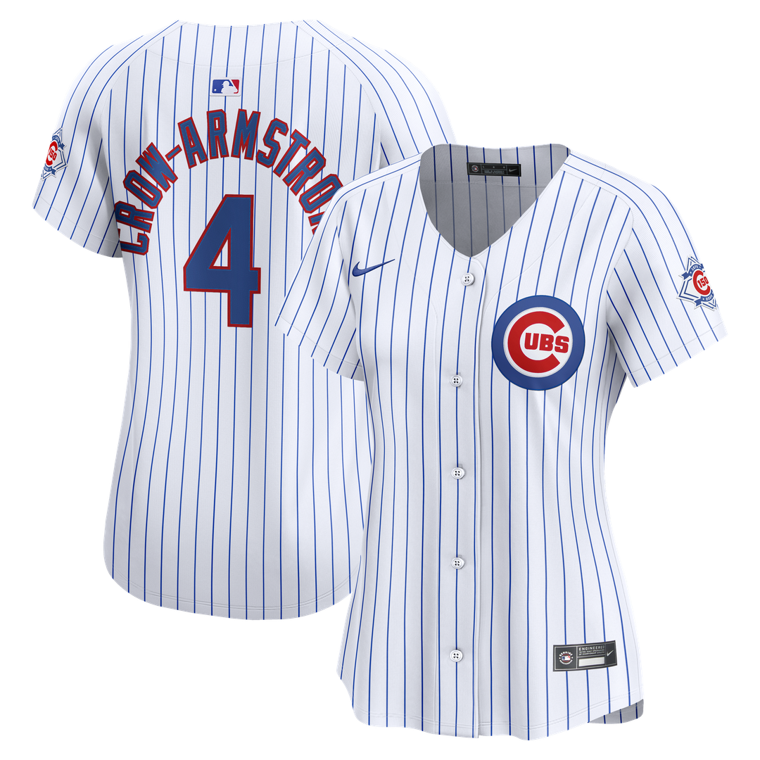 Chicago Cubs Pete Crow - Armstrong Nike Women's 150th Anniversary Limited Jersey - White Team Jersey Sports Fan Apparel