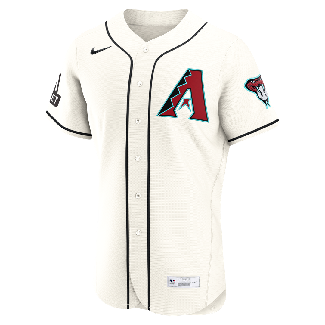 Arizona Diamondbacks Ketel Marte Nike Home Authentic Sponsor Patch Jersey - Cream Team Jersey Sports Fan Apparel