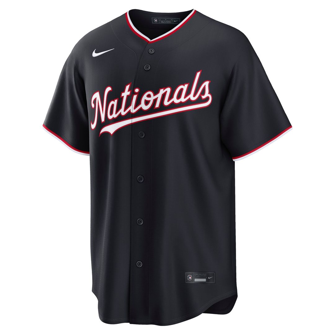 Washington Nationals James Wood Nike Alternate Replica Jersey - Navy Team Jersey Sports Fan Apparel
