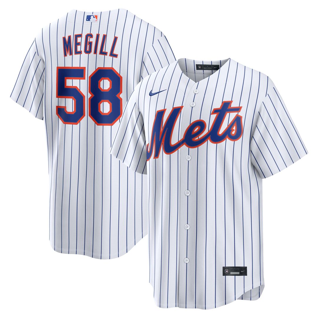 New York Mets Tylor Megill Nike Home Replica Jersey - White Team Jersey Sports Fan Apparel