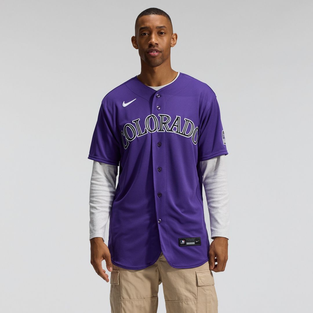 Colorado Rockies Nike Alternate Authentic Jersey - Purple Team Jersey Sports Fan Apparel