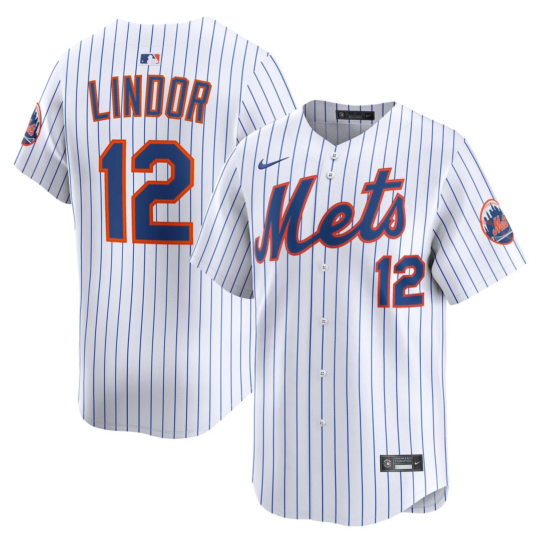 New York Mets Francisco Lindor Nike Alternate Limited Jersey - Black Team Jersey Sports Fan Apparel