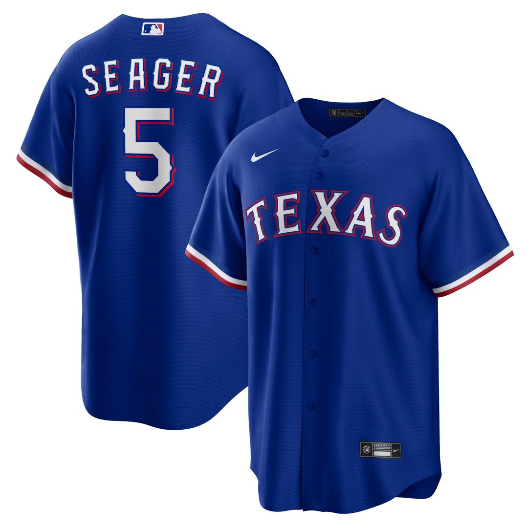 Texas Rangers Corey Seager Nike Alternate 2 Replica Jersey - Royal Team Jersey Sports Fan Apparel