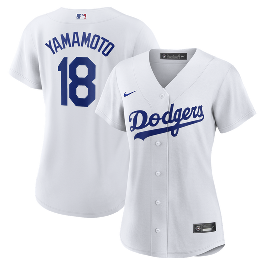 Los Angeles Dodgers Yoshinobu Yamamoto Nike Women's Replica Jersey - White Team Jersey Sports Fan Apparel