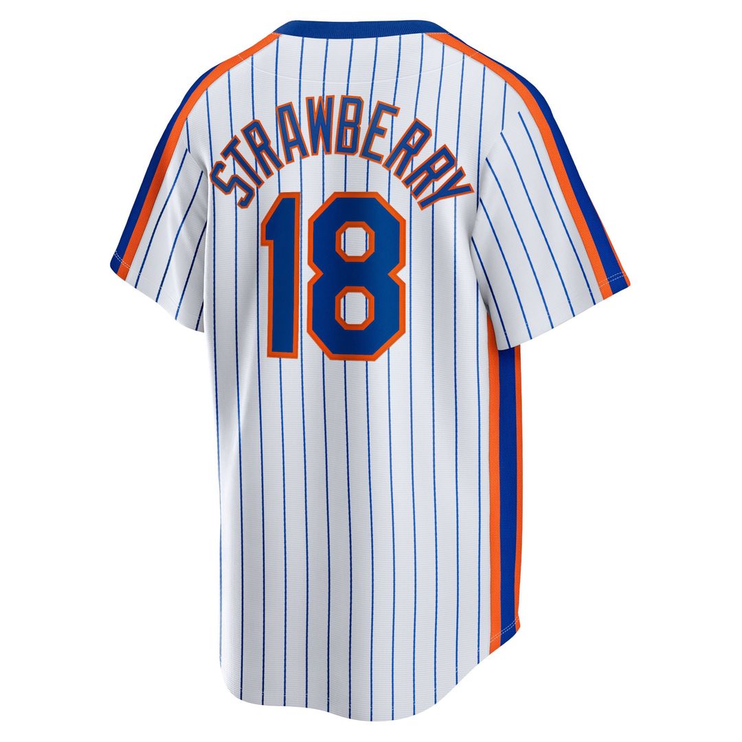 New York Mets Darryl Strawberry Nike Home Cooperstown Player Jersey - White Team Jersey Sports Fan Apparel