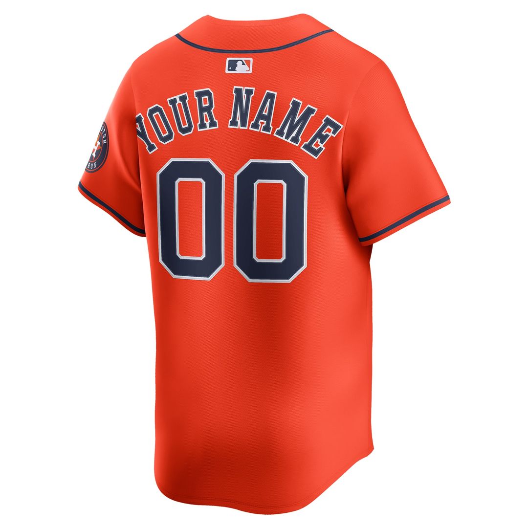Houston Astros Nike Alternate Limited Custom Jersey - Orange Team Jersey Sports Fan Apparel