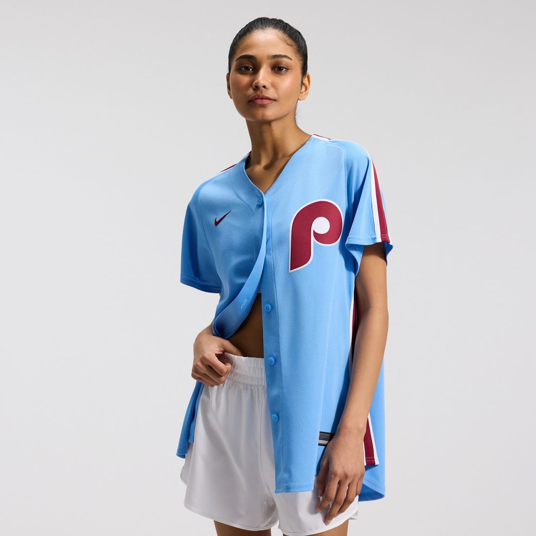 Philadelphia Phillies Nike Women's Alternate Limited Jersey - Light Blue Team Jersey Sports Fan Apparel