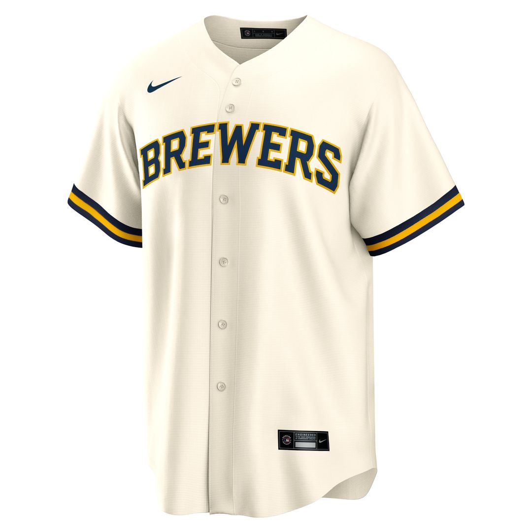 Milwaukee Brewers Christian Yelich Nike Home Replica Player Jersey - Cream Team Jersey Sports Fan Apparel
