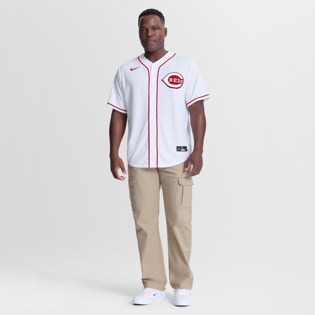 Cincinnati Reds Elly De La Cruz Nike Home Replica Jersey - White Team Jersey Sports Fan Apparel