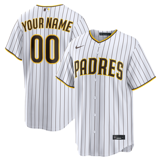 San Diego Padres Nike Home Replica Custom Jersey - White Team Jersey Sports Fan Apparel