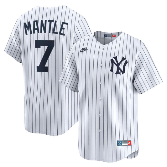 New York Yankees Mickey Mantle Nike Throwback Cooperstown Limited Jersey - White Team Jersey Sports Fan Apparel