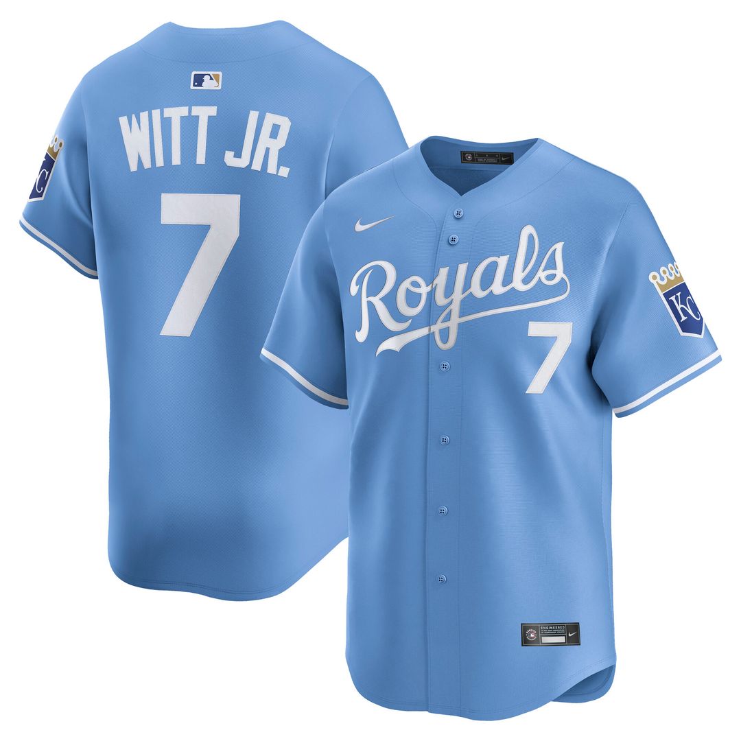 Kansas City Royals Bobby Witt Jr. Nike Alternate Limited Player Jersey - Light Blue Team Jersey Sports Fan Apparel