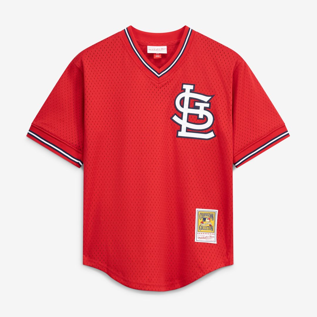 St. Louis Cardinals Ozzie Smith Mitchell & Ness Authentic Batting Practice Jersey - Scarlet Team Jersey Sports Fan Apparel