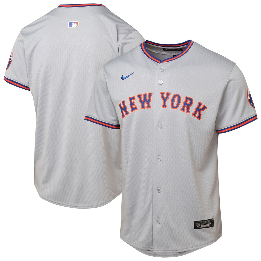 New York Mets Youth Road Limited Jersey - Gray Team Jersey Sports Fan Apparel