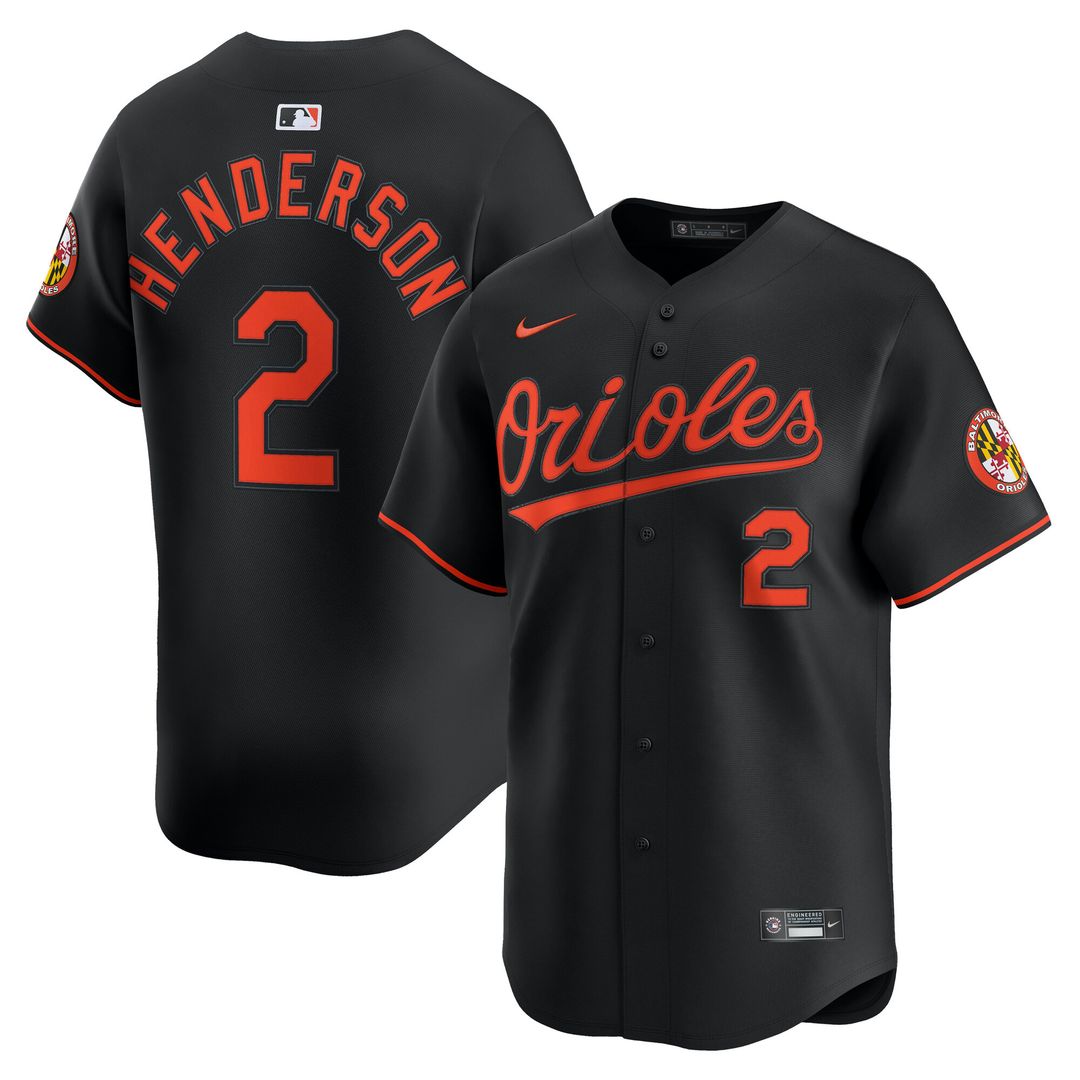 Baltimore Orioles Gunnar Henderson Nike Alternate Limited Player Jersey - Black Team Jersey Sports Fan Apparel
