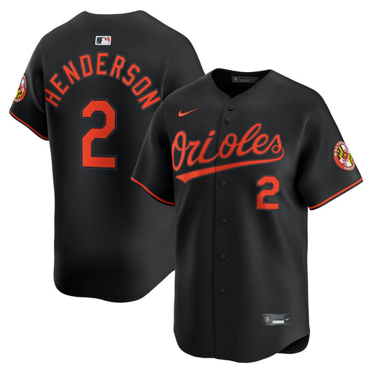 Baltimore Orioles Gunnar Henderson Nike Alternate Limited Player Jersey - Black Team Jersey Sports Fan Apparel