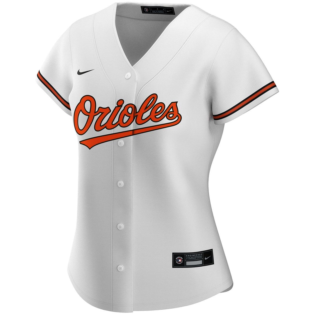 Baltimore Orioles Nike Women's Home Replica Custom Jersey - White Team Jersey Sports Fan Apparel