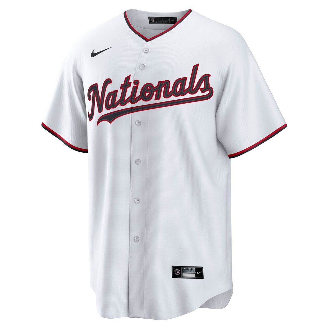 Washington Nationals CJ Abrams Nike Home Replica Jersey - White Team Jersey Sports Fan Apparel