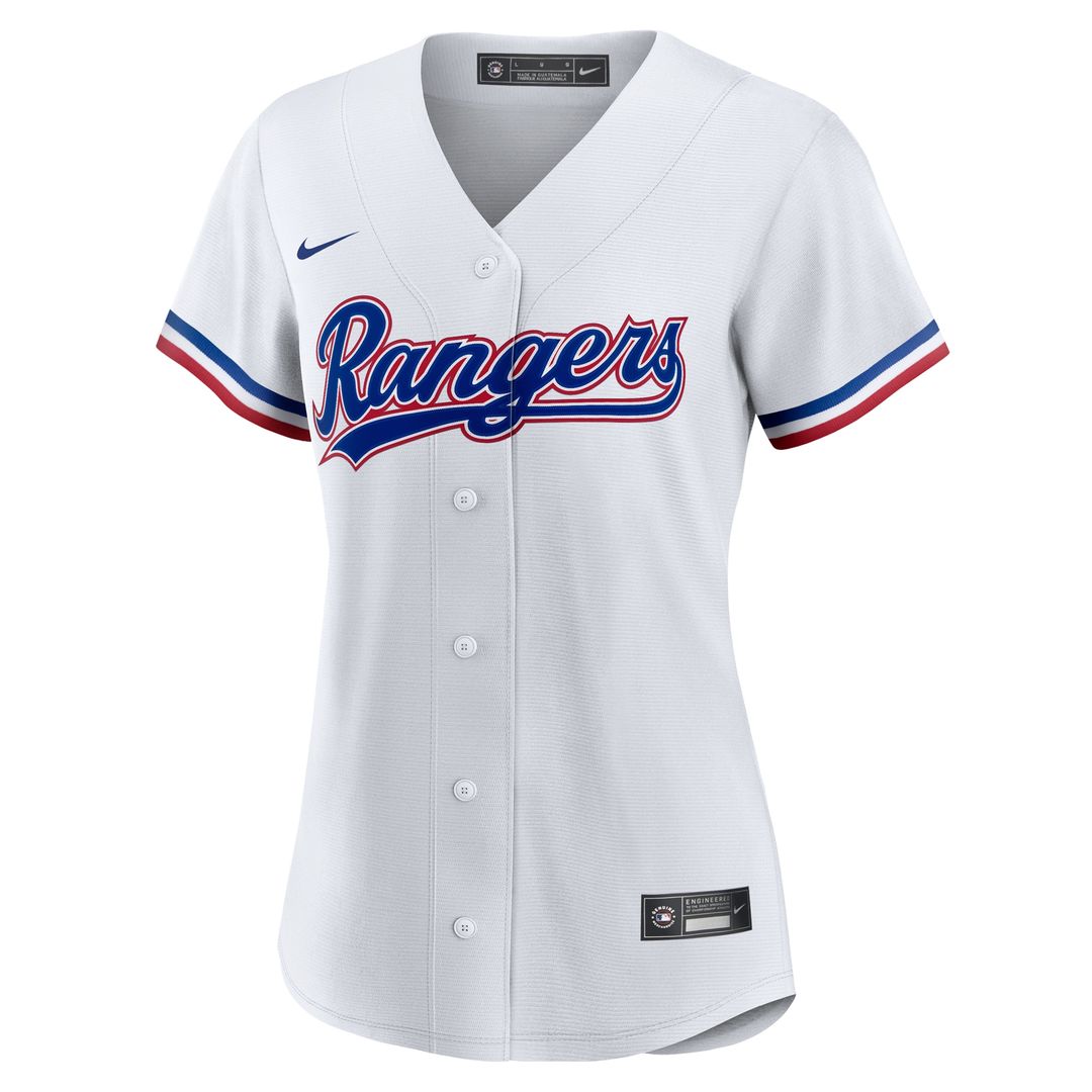 Texas Rangers Jake Burger Nike Women's Home Replica Jersey - White Team Jersey Sports Fan Apparel