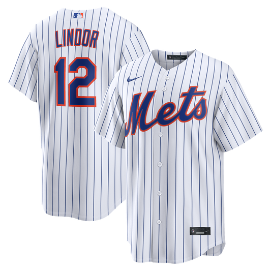 New York Mets Francisco Lindor Nike Home Replica Jersey - White Team Jersey Sports Fan Apparel