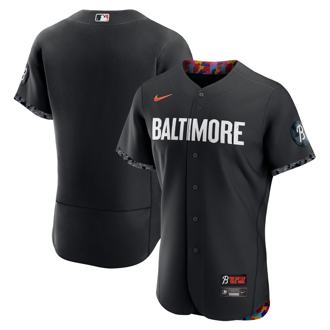 Baltimore Orioles Nike City Connect Authentic Jersey - Black Team Jersey Sports Fan Apparel