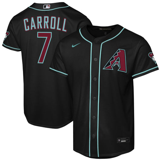 Arizona Diamondbacks Corbin Carroll Nike Youth Alternate Stadium Jersey - Black Team Jersey Sports Fan Apparel