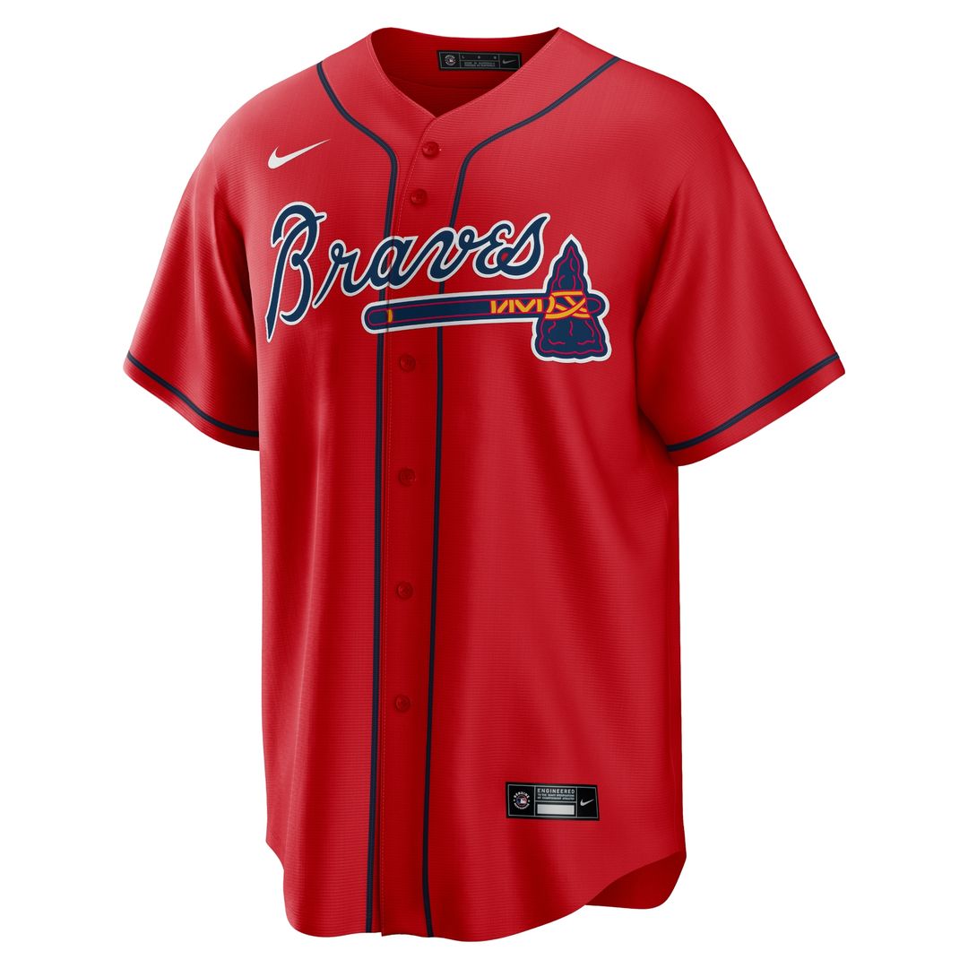 Atlanta Braves Nike Alternate Replica Team Jersey - Red Team Jersey Sports Fan Apparel