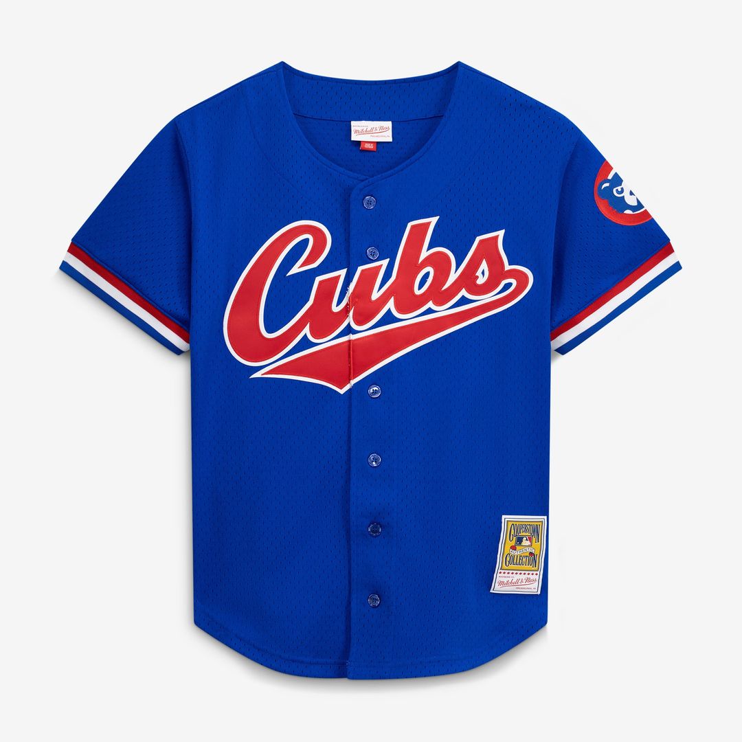 Chicago Cubs Ryne Sandberg Mitchell & Ness Cooperstown 1996 Mesh Batting Practice Button - Up Jersey - Royal Team Jersey Sports Fan Apparel