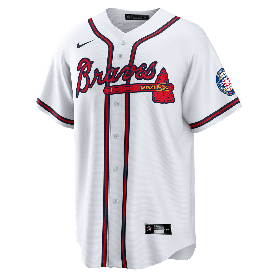 Atlanta Braves Andruw Jones Nike Home Replica 2026 Hall of Fame Patch Jersey - White Team Jersey Sports Fan Apparel