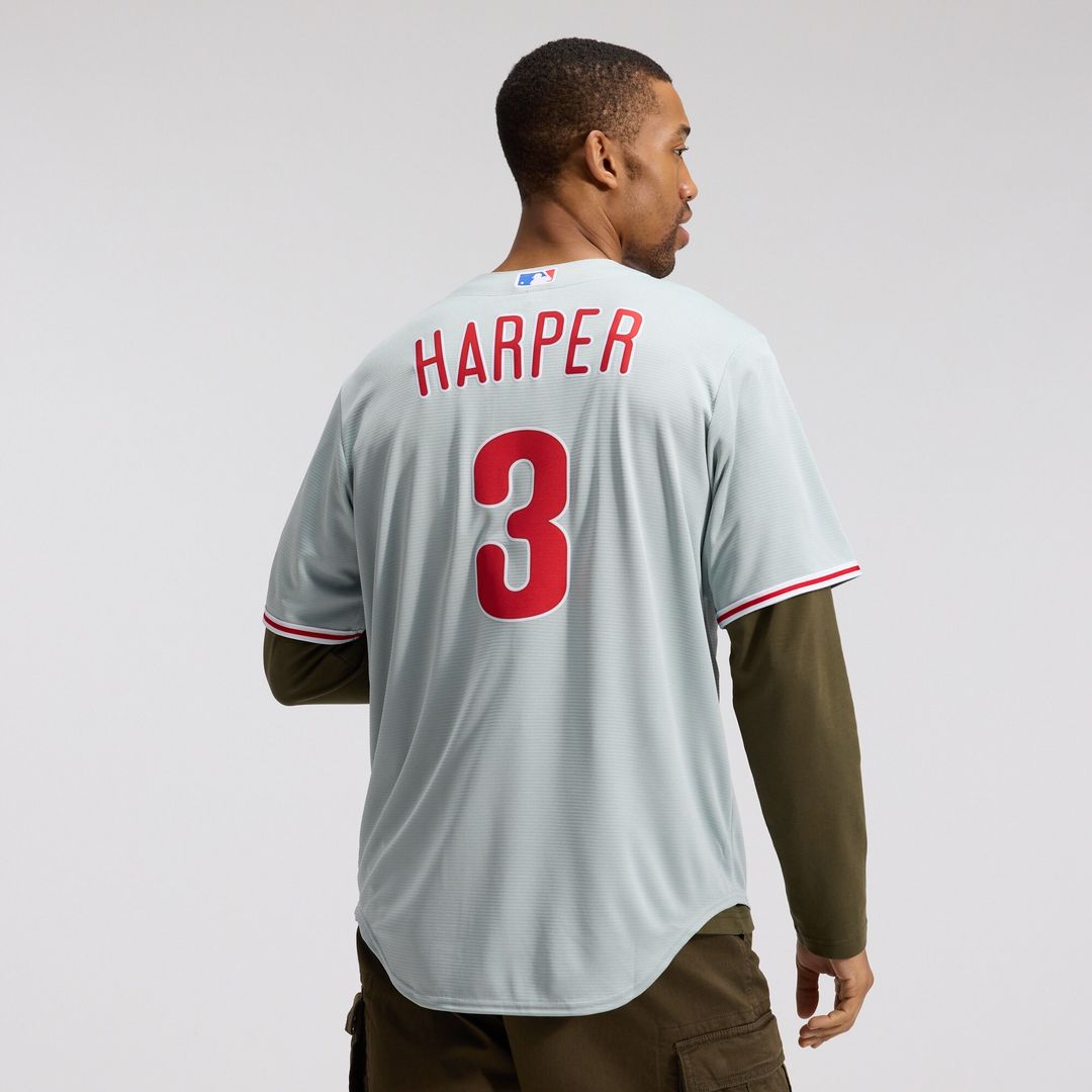 Philadelphia Phillies Bryce Harper Nike Road Replica Jersey - Gray Team Jersey Sports Fan Apparel