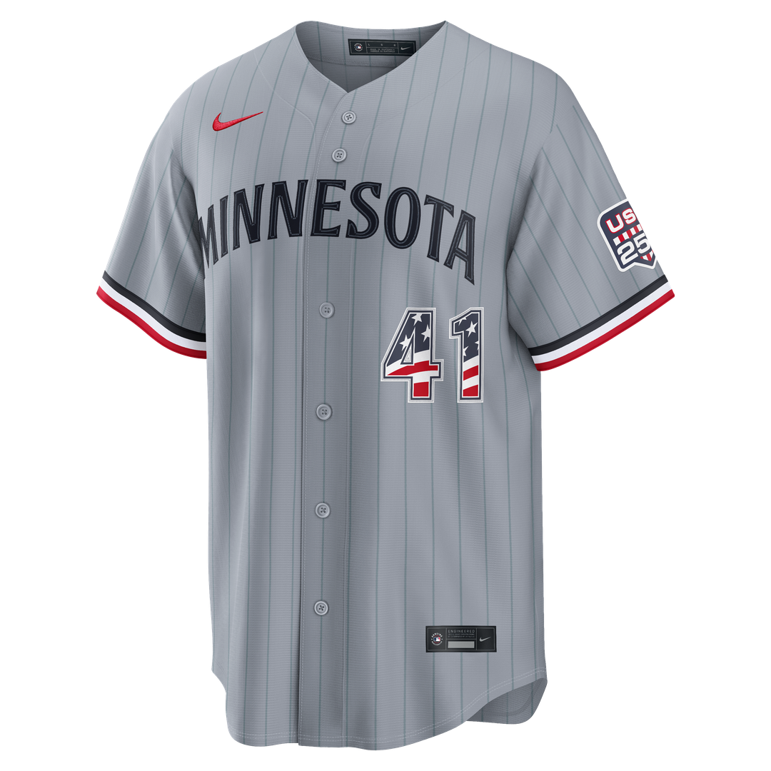 Minnesota Twins Joe Ryan Nike USA 250 Fourth of July Road Stadium Jersey - Gray Team Jersey Sports Fan Apparel