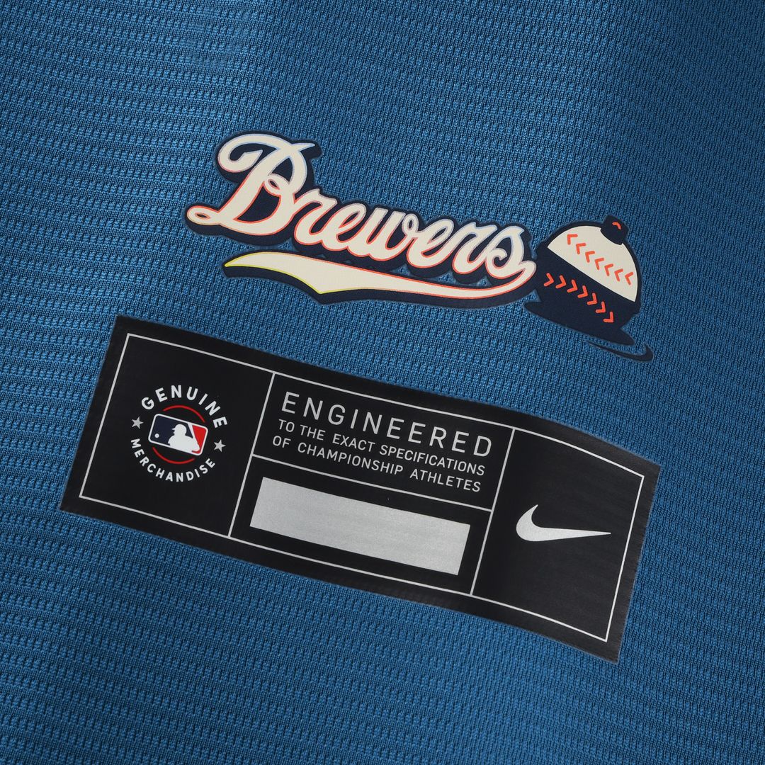 Milwaukee Brewers Brandon Woodruff Nike 2026 City Connect Stadium Jersey - Mineral Blue Team Jersey Sports Fan Apparel