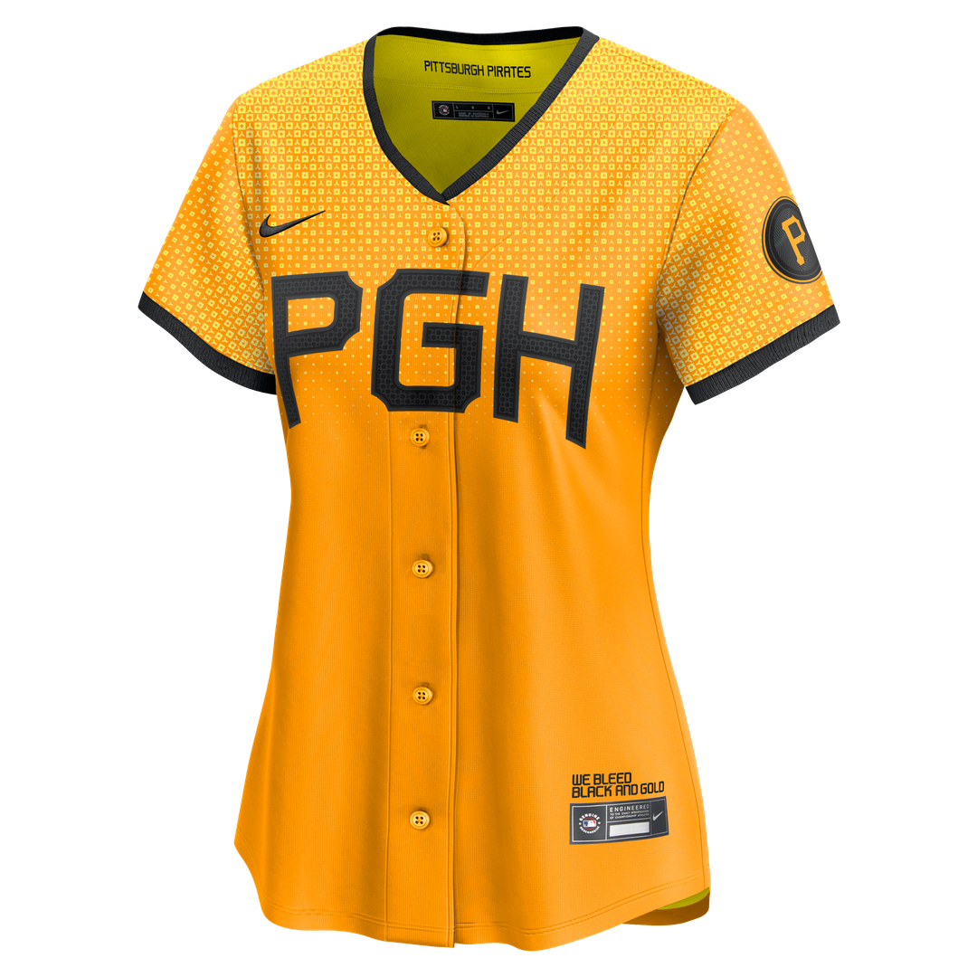 Pittsburgh Pirates Nike Women's City Connect Limited Jersey - Gold Team Jersey Sports Fan Apparel