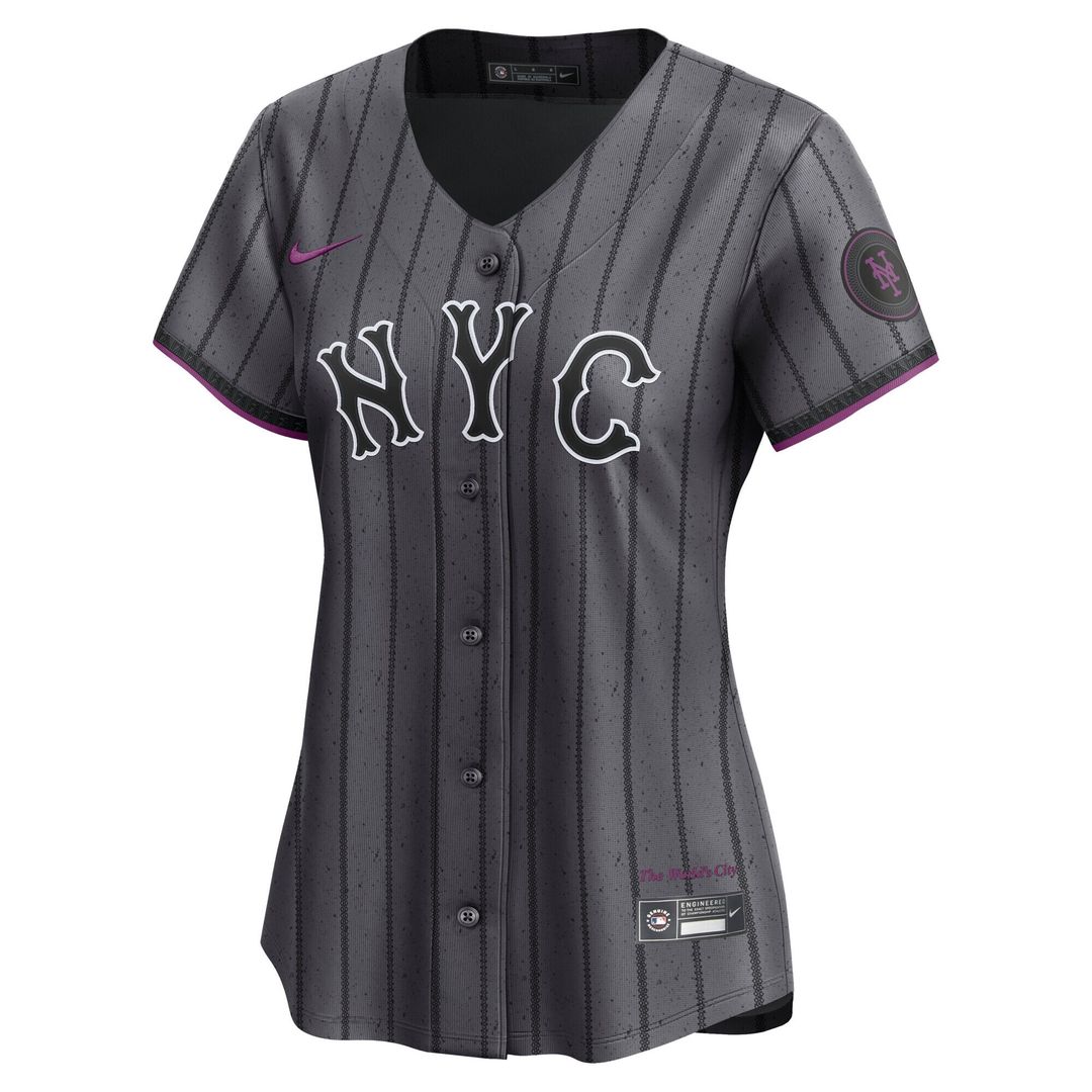 New York Mets Nike Women's City Connect Limited Jersey - Gray Team Jersey Sports Fan Apparel
