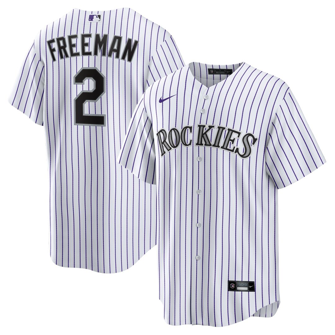 Colorado Rockies Tyler Freeman Nike Home Replica Jersey - White Team Jersey Sports Fan Apparel
