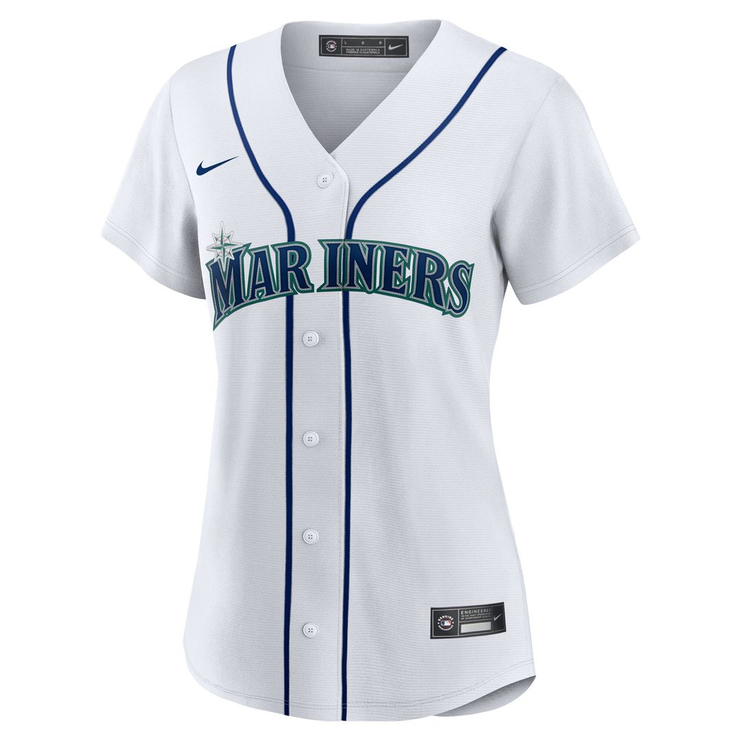 Seattle Mariners Bryan Woo Nike Women's Home Replica Jersey - White Team Jersey Sports Fan Apparel