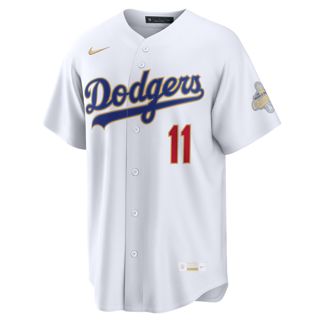 Los Angeles Dodgers Roki Sasaki Nike 2026 Gold Collection Kanji Stadium Jersey - White Team Jersey Sports Fan Apparel