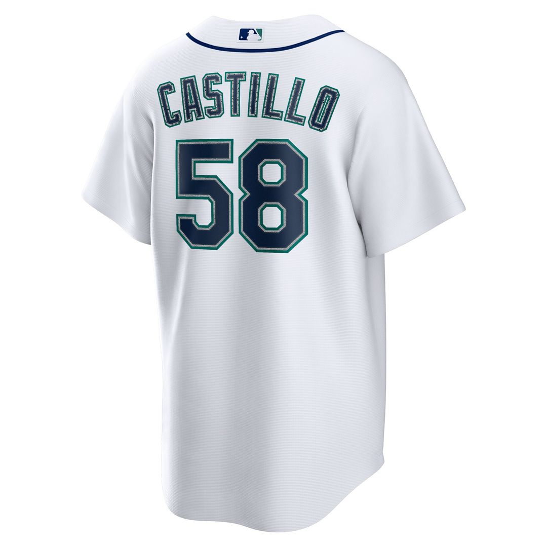 Seattle Mariners Luis Castillo Nike Home Replica Jersey - White Team Jersey Sports Fan Apparel