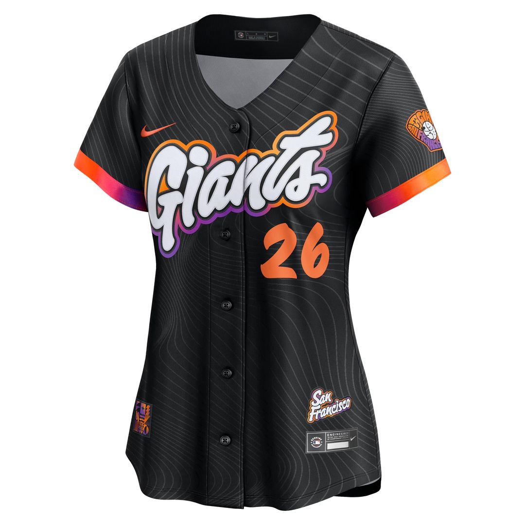 San Francisco Giants Matt Chapman Nike Women's 2025 City Connect Limited Jersey - Anthracite Team Jersey Sports Fan Apparel