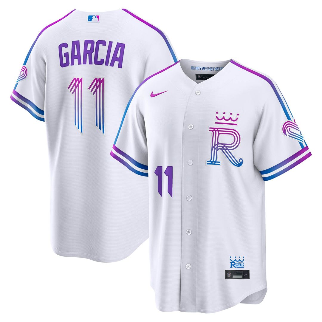 Kansas City Royals Maikel Garcia Nike 2026 City Connect Stadium Jersey - White Team Jersey Sports Fan Apparel