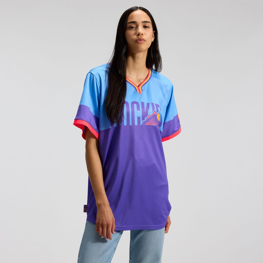 Colorado Rockies Nike Women's 2025 City Connect Limited Jersey - Purple/Light Blue Team Jersey Sports Fan Apparel